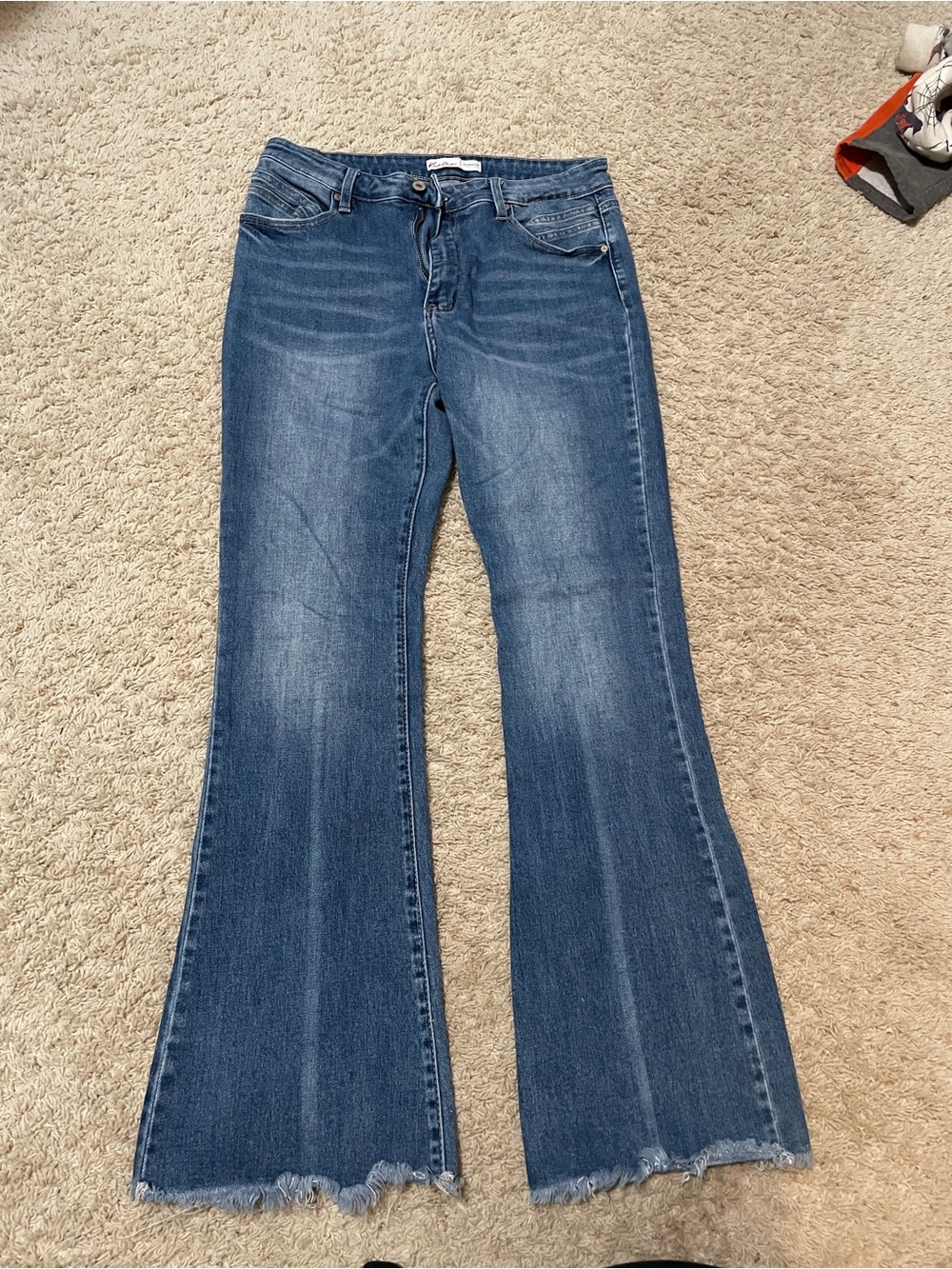 KanCan Blue Women's Flare Jeans - Classic Washed Denim size 31